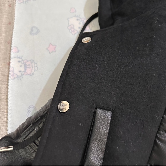 Givenchy Hooded Leather Baseball Jacket, Black - Picture 3 of 8